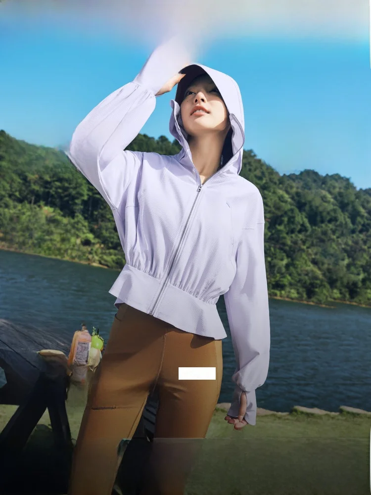 

Banana Le Women's ort Length Ice Silk Sun Protection Clothing Breathable UV Protection Slimming Hemline Cooling Feeling