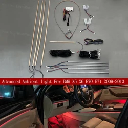 64 Color CIC Chassis For BMW X5 X6 E70 E71 2010-2013 Advanced Ambient Light Footwell Dashboard Lamp Led Neon Decorative Lighting