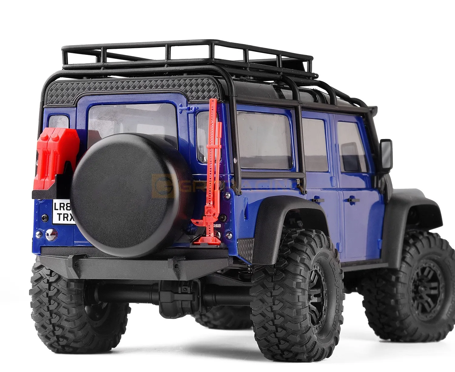 Antislip decoratief blad bovenaan de achterklep, roestvrijstalen schaalbeschermfolie voor 1/18 Traxxas Trx-4m Defender