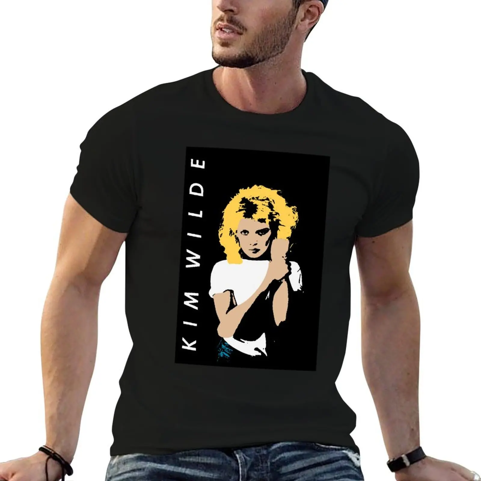 Kim Wilde Retro Pop Art Style Graphic Design T-Shirt kawaii clothes summer clothes black t shirts for men