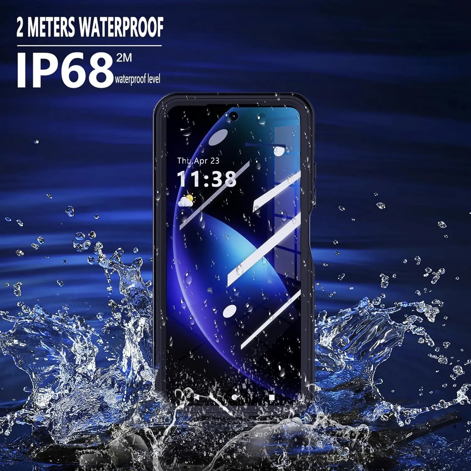 

Moto G Pure 2021 Waterproof Case Shockproof Clear PC Phone Cover for Moto G Play 4G G Stylus 5G Built-in Screen Protector Coque