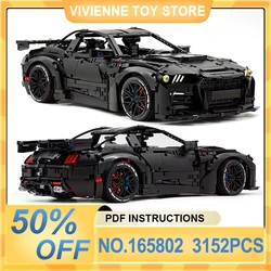 MOC 165802 Technical Black Sport Car Building Block Compatible 42115 Speed Vehicle Brick Assembly Toy Christmas Gift For Boy Kid