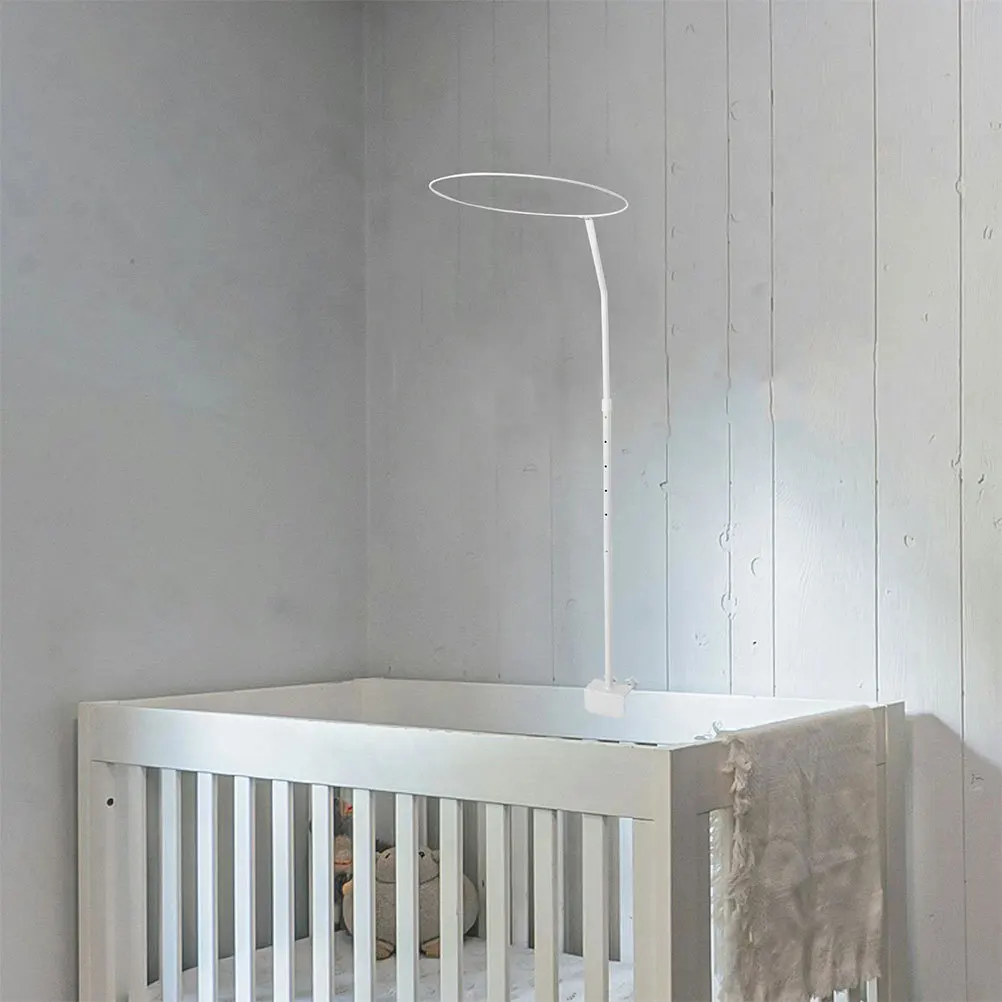 2 مجموعات المزدوج كليب سرير صافي حامل كتيفة حديد قابل للتعديل تصاعد الرف دعم سرير بيبي المظلة حامل الملحقات #2