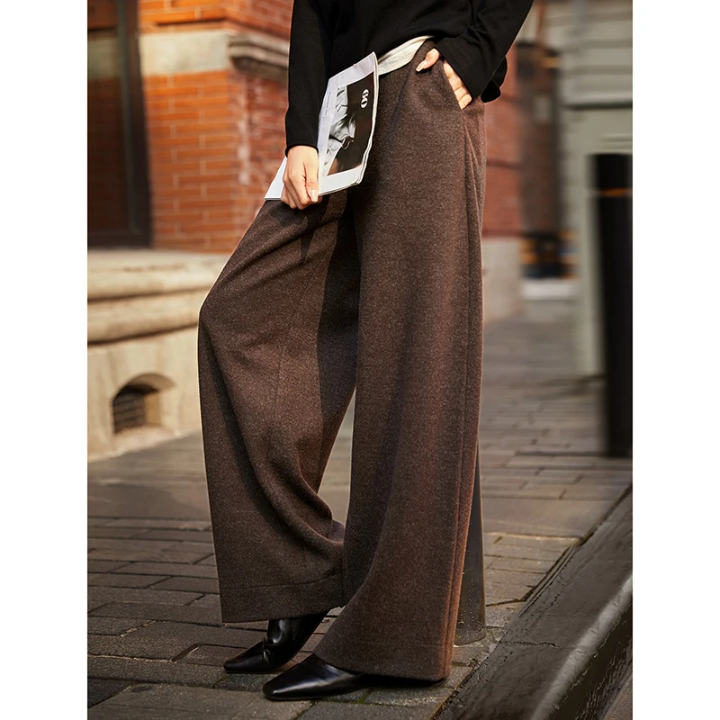 

American Retro Loose Versatile Simple Style Straight Leg Wide Leg Floor Pants 2024 Women's Clothing Solid Color Casual Versatile