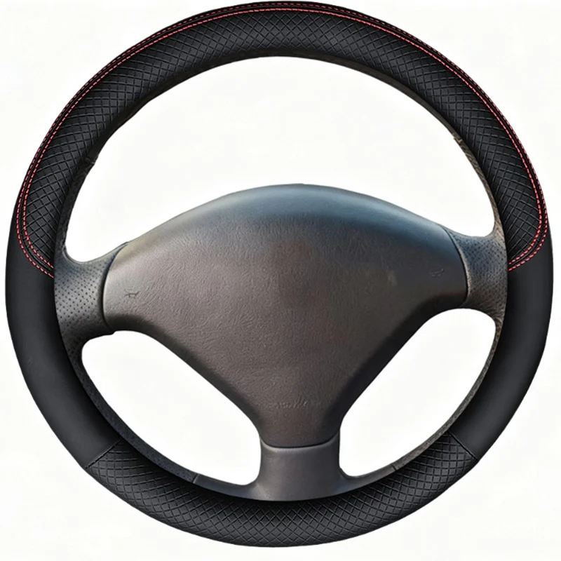 Car Steering Wheel Cover For Peugeot 307 CC 2004-2009 307 SW  407 SW  Auto Artificial Leather Steering Wrap