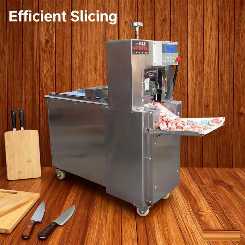 Full Automatic Frozen Chicken Fish Beef Mutton Pork Meat Roll Block Cutting Slicer