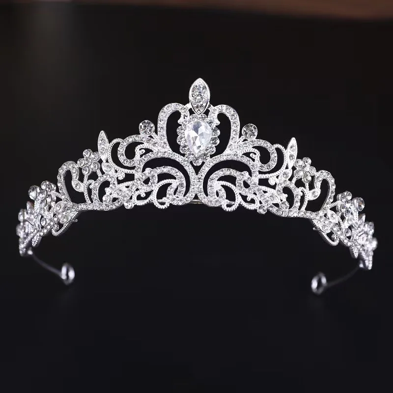 Women Crown for Bridal Wedding Headband Elegant Princess Hair Accessories for Birthday Prom Quinceanera image 2