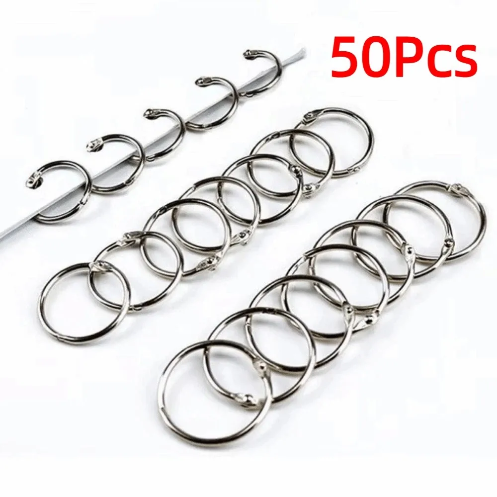 

50Pcs O Ring Metal Binder Rings Assorted Sizes Opening Ring Keychain Rings Reusable Sturdy Metal Opening Ring Home Office