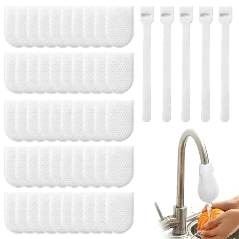 Filtre à eau jetable pour robinet, sac en coton, conception anti-éclaboussures épaissie pour éliminer les sédiments et les tartres pour cuisine et salle de bain