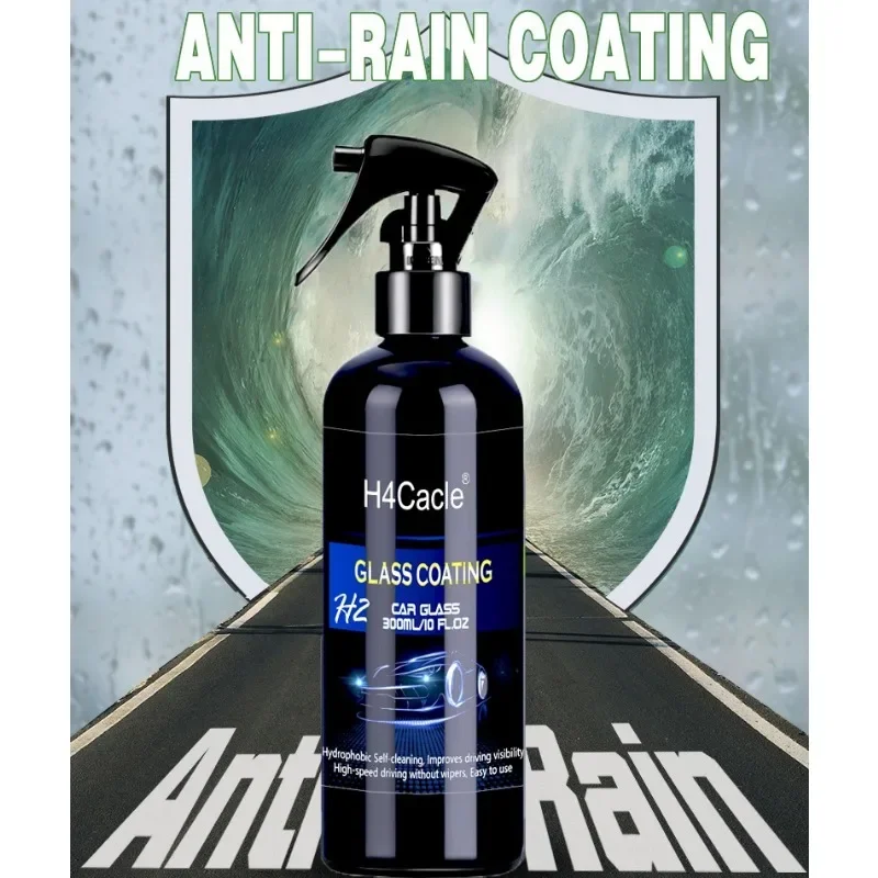 H2 Automotive Glass Anti-fog Spray Rainproof Agent Rearview Mirror Coating Spray Long-lasting Water Repellent Protective Film