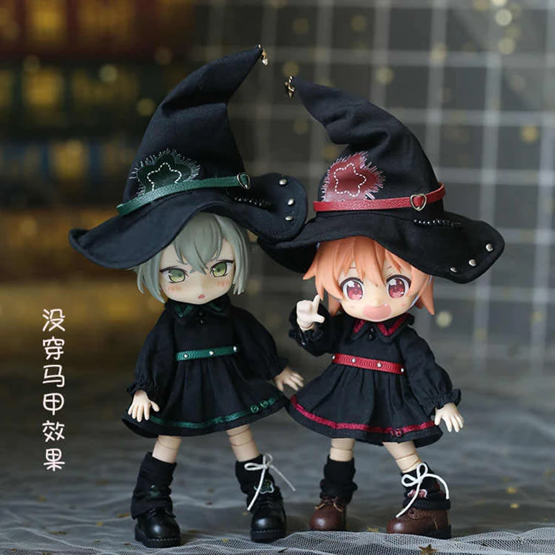 Traje de mago de fantasía Bjd, ropa Ob11, 12 puntos, Ufdoll Body9 Gsc, muñeca temática de Halloween, regalos de adorno de Halloween