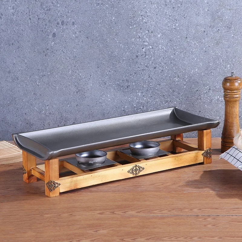 Korean‑Style Non‑Stick Rectangular Grill Plate Barbecue Fish Roasting Pan for Home Commercial Use