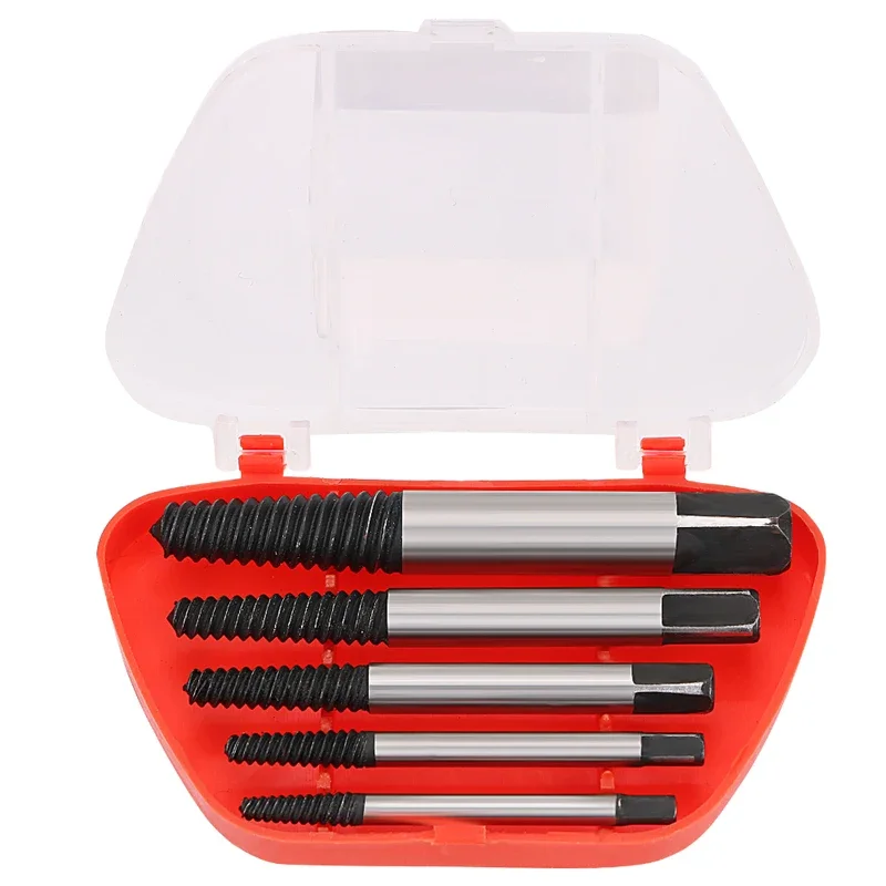 Broken Bolt Remover Screw Extractor Set Damaged Screw Extractor Drill Bit Set 5 Pcs/set Practical Tools Convenience