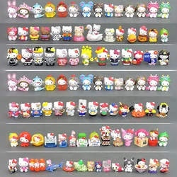 100 adet rastgele olmayan yinelenen Anime Sanrio Hello Kitty Mini bebekler oyuncaklar karikatür Action Figure çocuk oyuncakları çocuklar için doğum günü hediyeleri