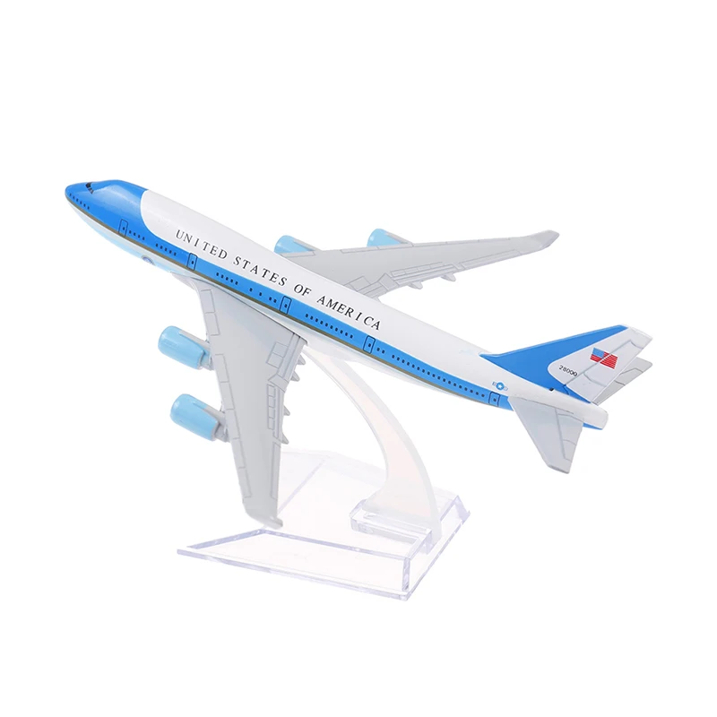16CM USA Air Force One Model samolotu Boeing 747 Diecast Model Collectionl Gift