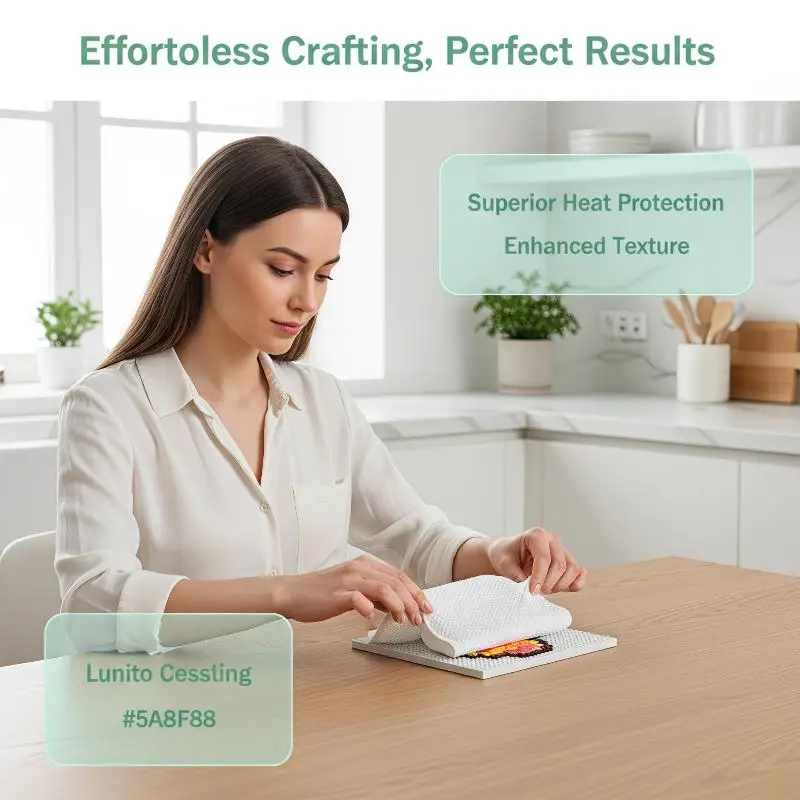 Washable Ironing Cloth 2/5/10Pcs Towel Texture Reusable Heat Resistant Mat Non-Stick Baking Pad for Home Laundry Use