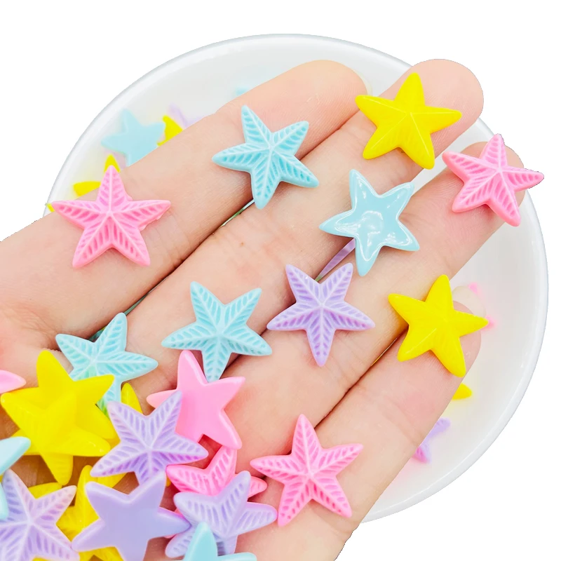 

40 Pcs New Mini Kawaii Mixed Color Starfish Rabbit Resin Scrapbook Rhinestones 3D For DIY Manicure Accessories Decorations N50