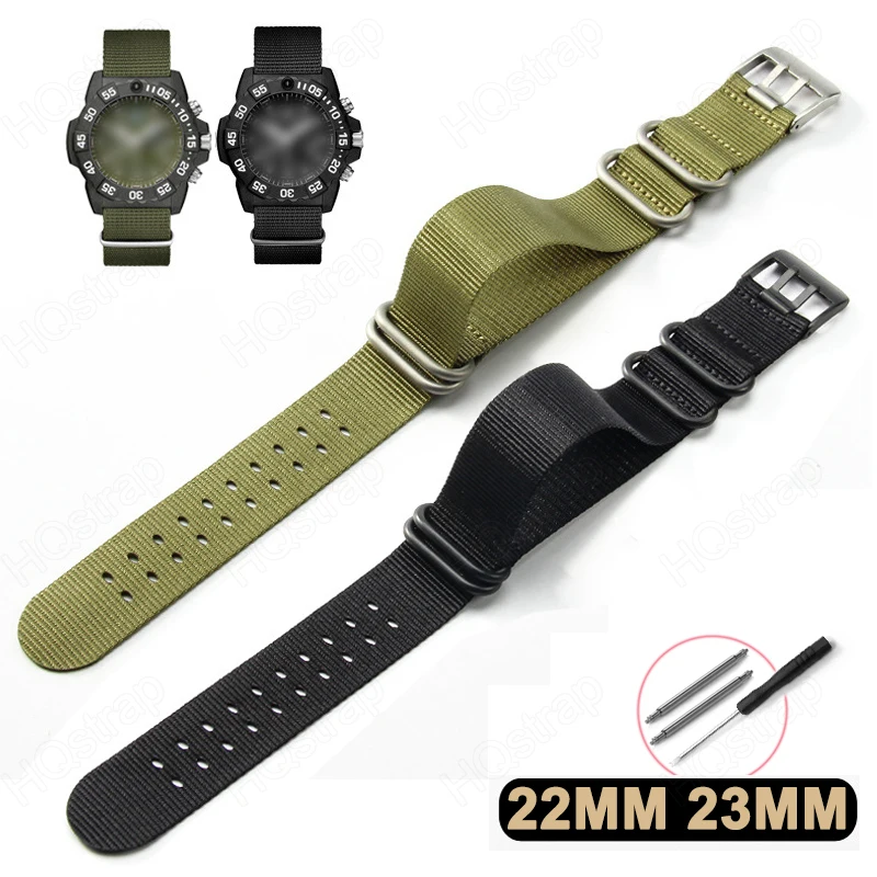 22mm 23mm Nylon Watch Strap for Luminox Series 3581 8821 8831 3051 Bracelet for Men Women wristband Sport Watchbands Universal