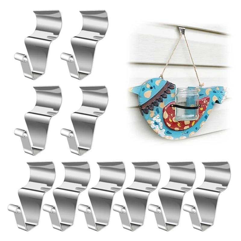Kait baja anti-karat ABWR-20PCS, kait baja tahan karat untuk dekorasi luar ruangan, kait vinil tanpa lubang, kait gantung untuk menggantung