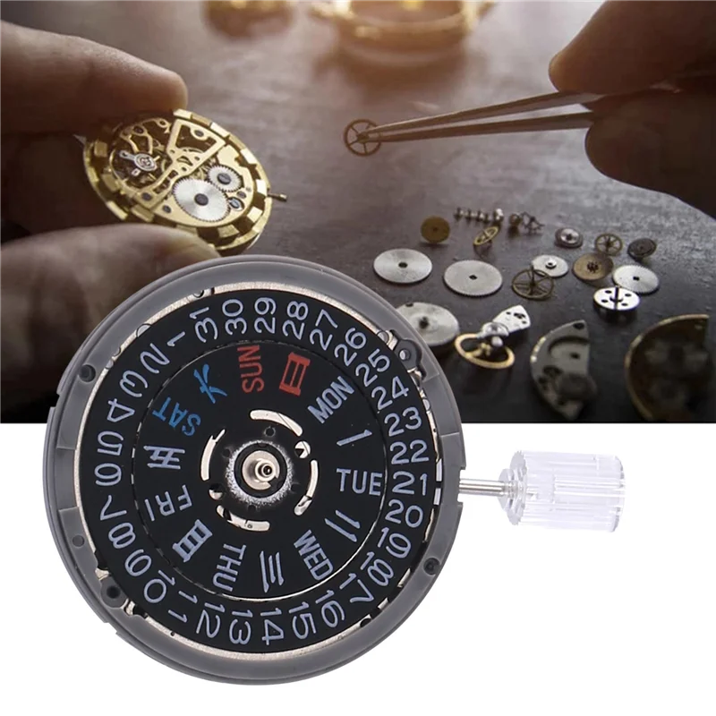 Mechanizm zegarka A13E-NH36 Mechaniczny Zegarek 3.8 Pozycja Koronki Części Zamienne Mechanizm Zegarka Do Diver's MOD Sub 24 Kamienie