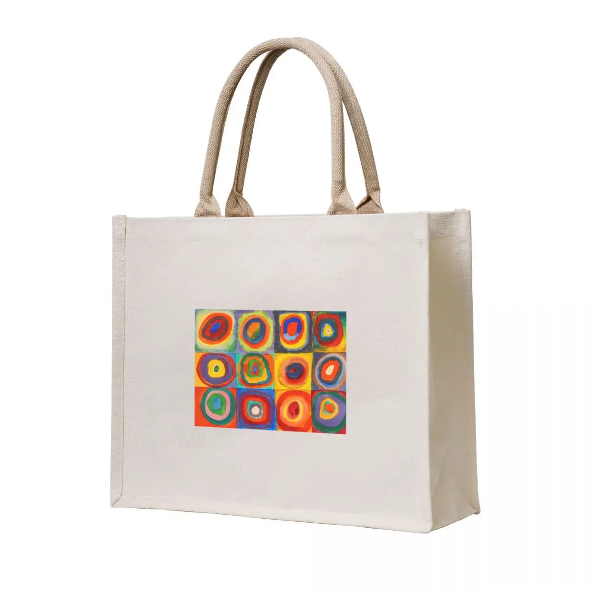 

Wassily Kandinsky Color Study Squares with Concentric Circles , Abstract Tote Bag custom canvas bag Canvas