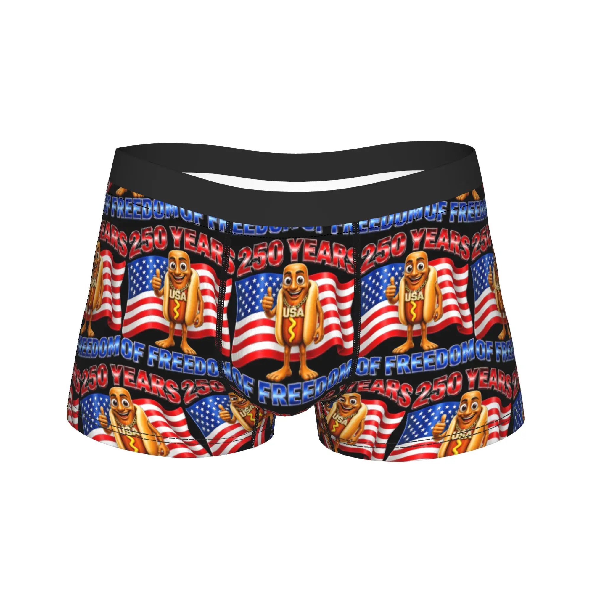 Tung Tung Tung Sahur Fourth of July Underwear Boxershorts High Quality Man Underpants Novelty Shorts Briefs Birthday Present