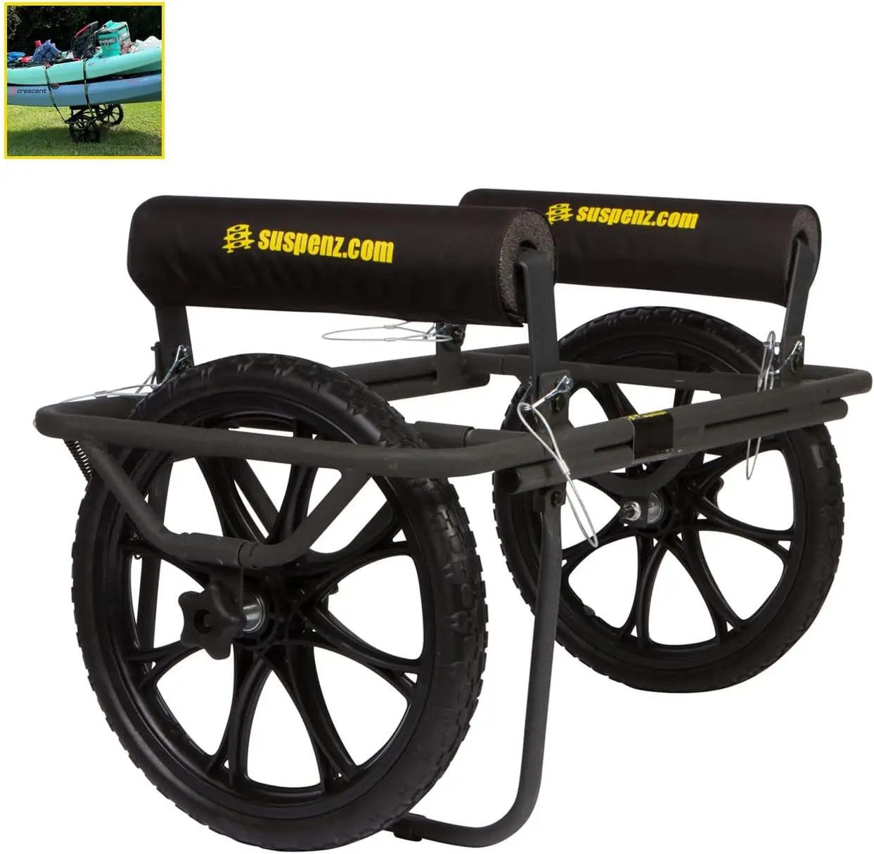 

Transport Cart, All-Terrain Super Duty Trolley Carrier with No-Flat Airless Wheels and Kickstand