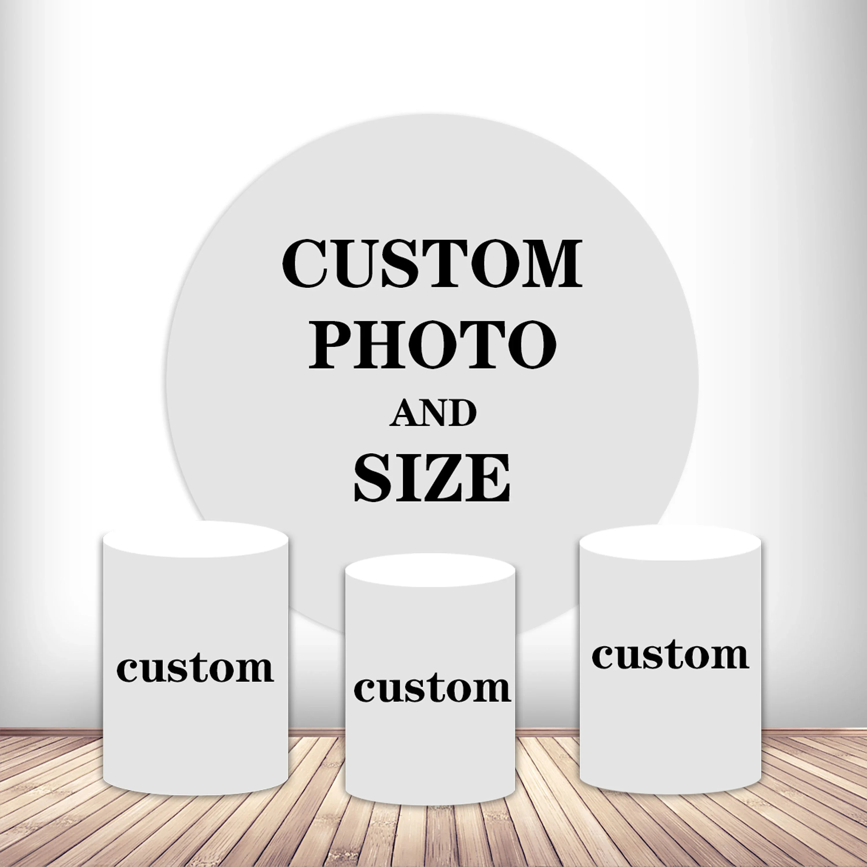 Personal Custom The Round Backdrop Boys Girls Birthday Party Cartoon Decoration Photography Background Cylinder Cover Props