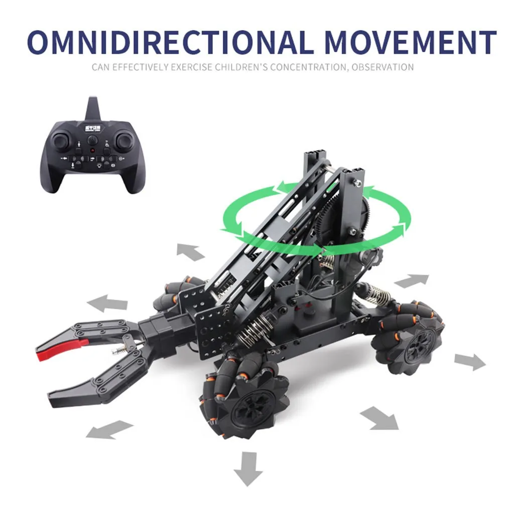 EBOYU JK01 DIY RC Tank Mecha Clamp Maniplilator Car 1/8 4WD 2.4G 14CH Alloy Programming Remote Control Off-road Climbing RC Car