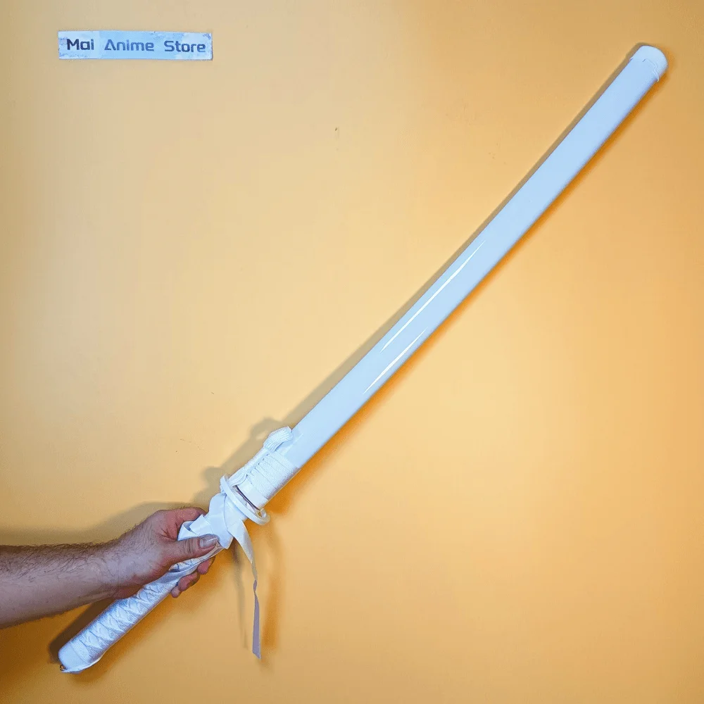 40in روكيا الأبيض كاتانا الأصلي الساموراي صابر حجم اليابانية كاتانا النينجا بليتش أنيمي السيف تأثيري الدعامة شفرة سكين لعبة هدية #2