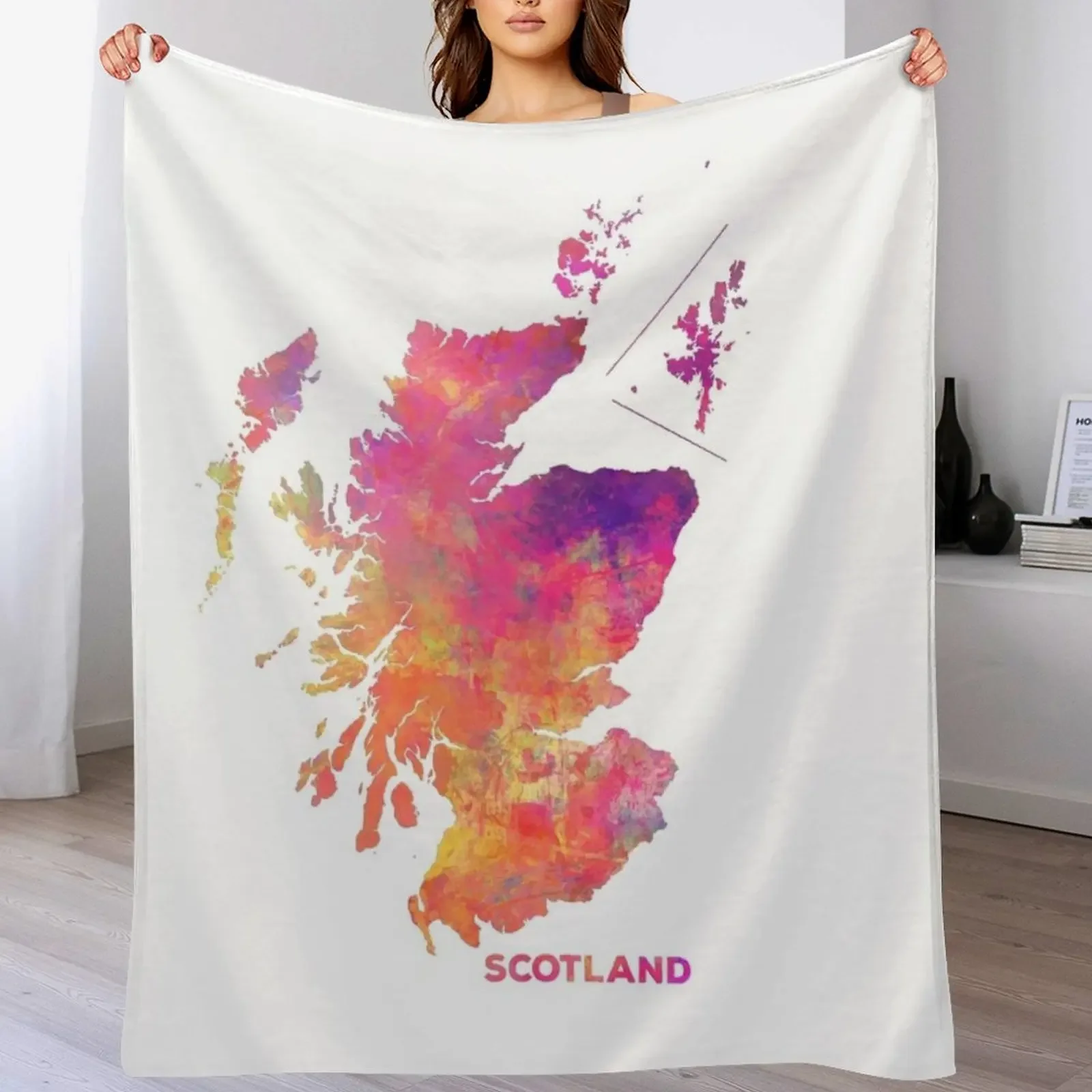 

Scotland map #scotland #map Throw Blanket Kid'S Luxury St Soft Plush Plaid Quilt Blankets