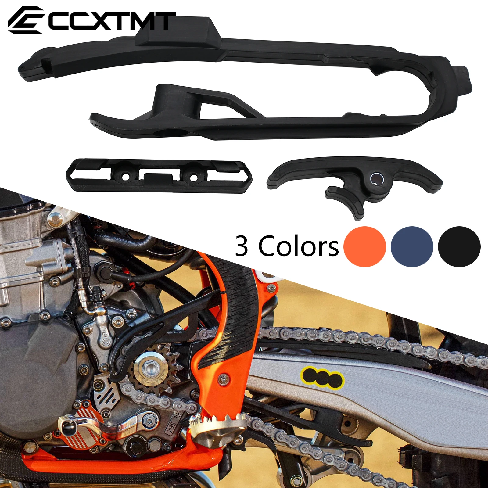 Motocross Universal Chain Guide Slider Swingarm and Brake Hose Clamp For KTM SX XC XCF SXF SMR SMC ENDURO 125-450 690 2008-2020