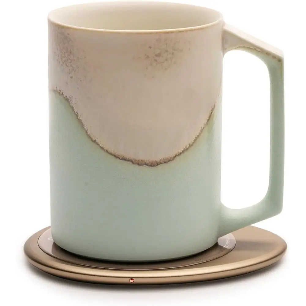 Set de colección de artistas - Glaciar de menta | Juego de tazas de té y café de cerámica autocalentable de 12 oz / 355 ml