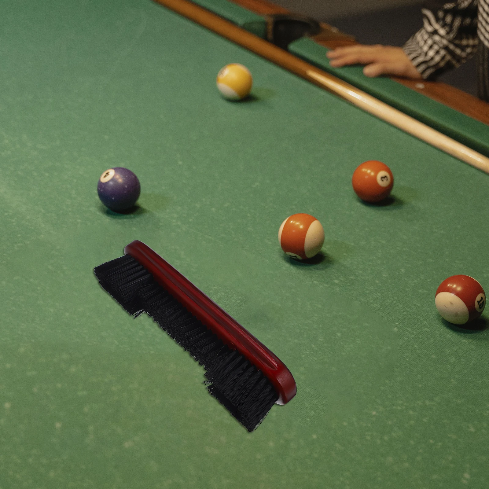 

Billiard Brush Pool Table Cleaner Red Bristle No Scratch Practical Accessories Cleaning Tool for Billiards Supplies