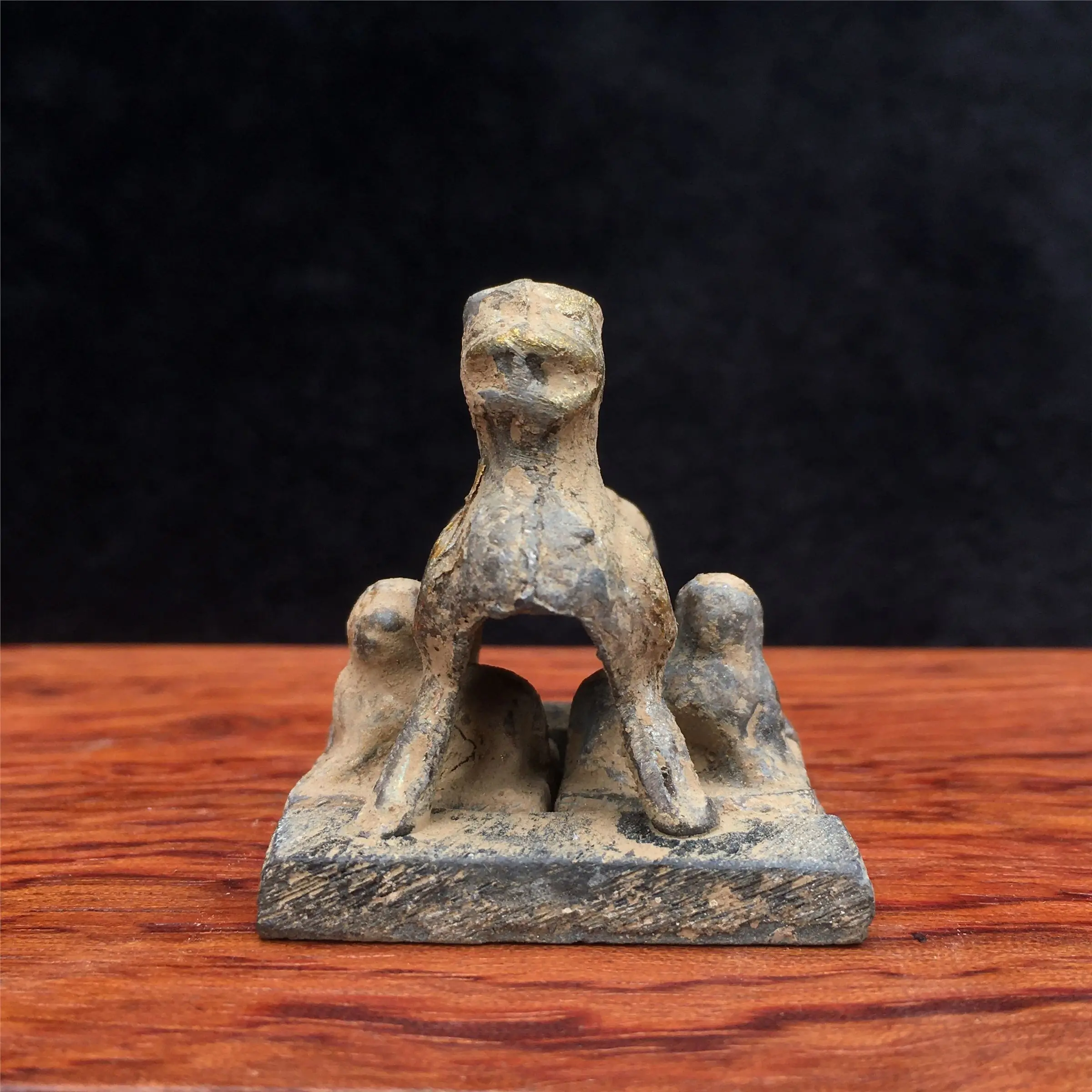 Vintage seal set-three mythical beast animal seals Statue Sculpture Figurines Home Garden Decoration Statues For House