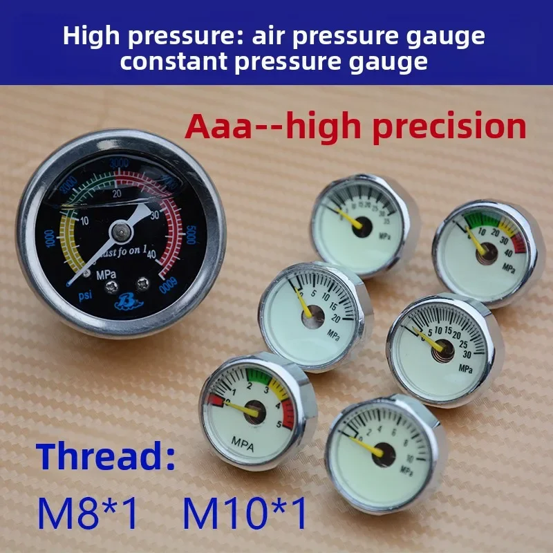 High pressure pump pressure gauge pressure gauge 5/10/20/30/40MPa constant  barometer M8 luminous
