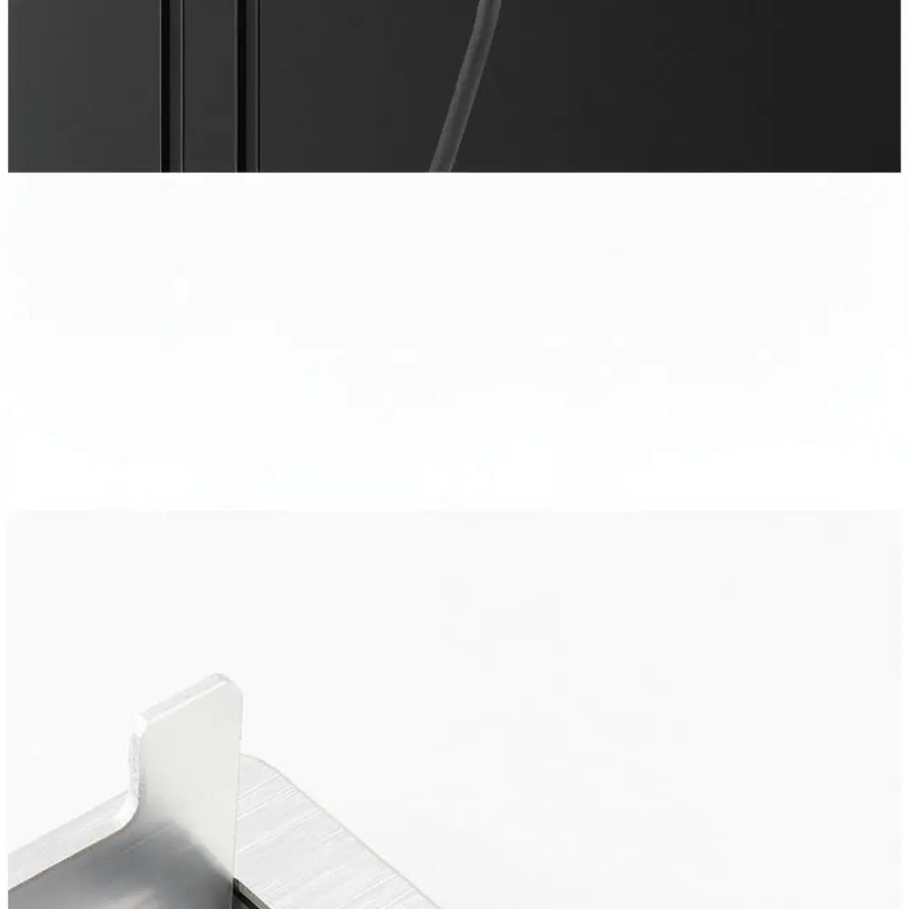 Premium Aluminum Rectangular Cable Outlet Box Soft Close Desk Wire Manager For Conference Room Table Cord Management Tray