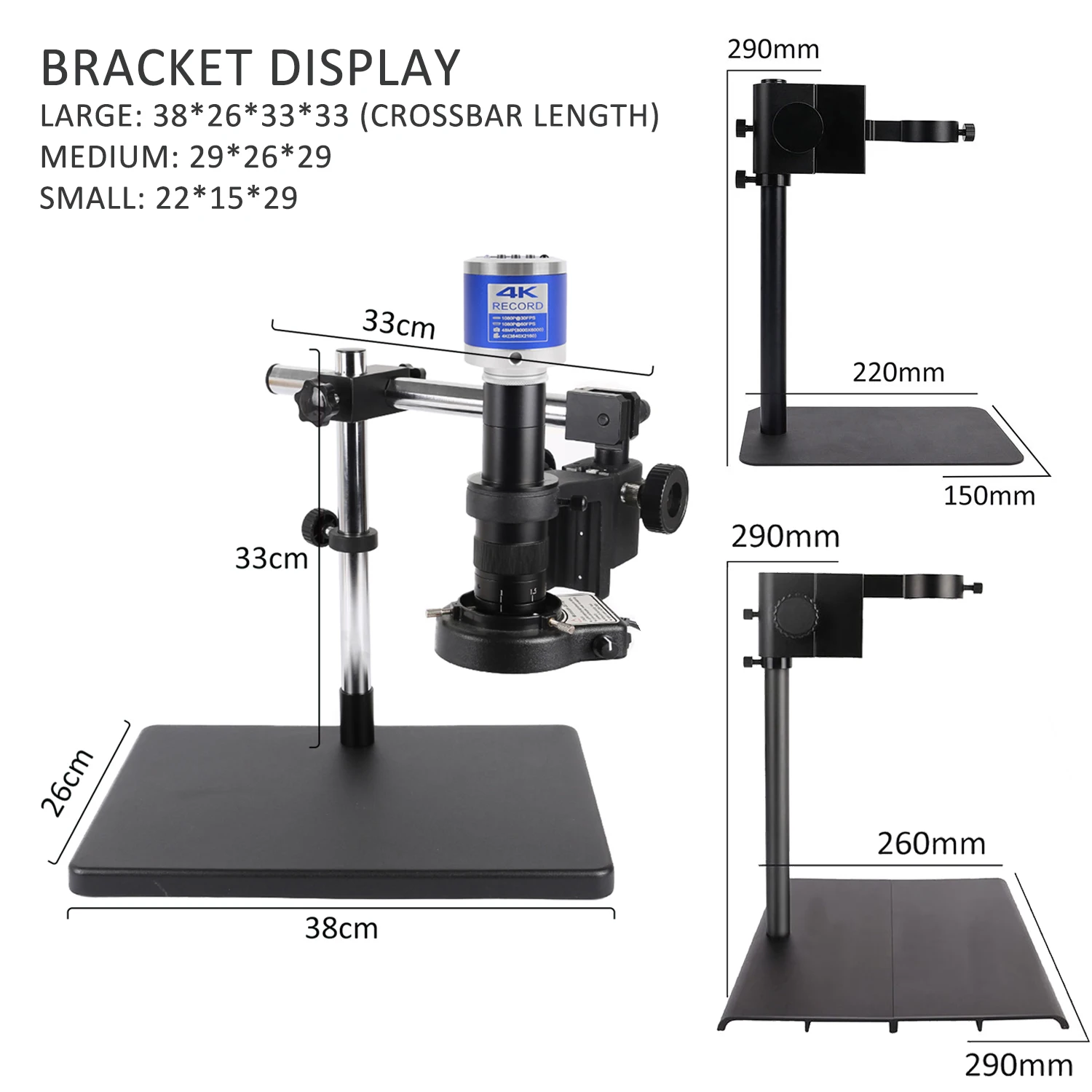 YIZHAN 215X 4K HD Digital Microscope Imx415 HDMI Camera USB-C Output Zoom Lens Remote control Computer Software Optional Base