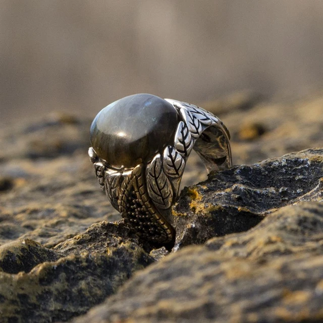 Real 925 Sterling Silver Italian Men Rings Wedding Fashion Rings Natural Labradorite Stone Handmade Vintage Ring AliExpress