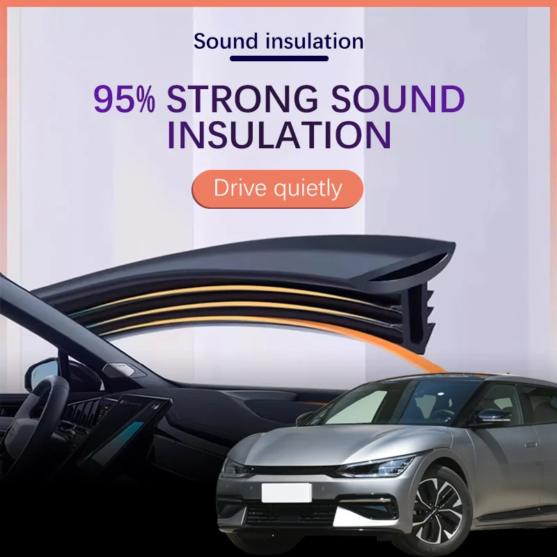 Car Dashboard Sealing Strip Interior Auto Noise Sound Insulation Rubber Trim Weatherstrip Car Accessories For Kia EV6 V2L K2 K3