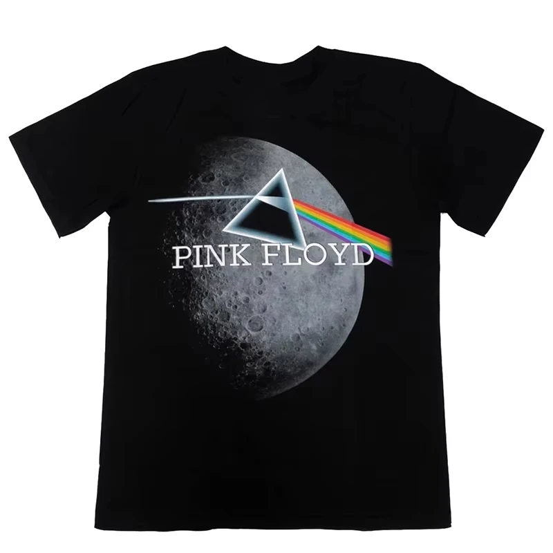Pink Floyd Dark Side of The Moon Album Rock Music T-Shirt 2026 Summer New Women's Vintage Short Sleeve Casual Retro Style Shirt