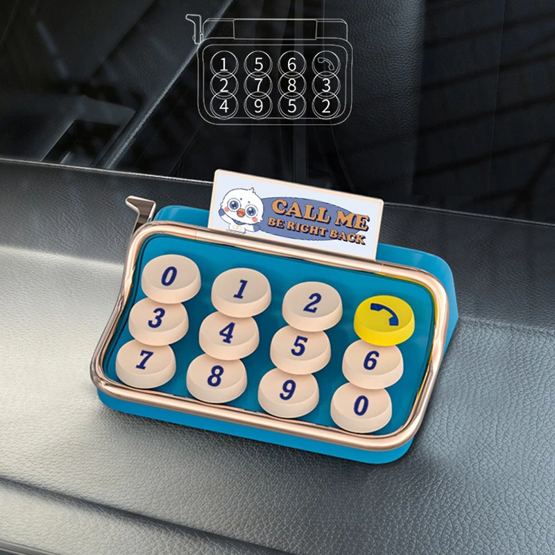 Retro Printer Design Car Temporary Parking Card Number Plate Stop Sign for Garage Parking Aid Parking Telephone Number Plate