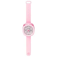 Colorful cute children's gift smart air cooler wristband led clock usb rechargeable mini portable watch fans