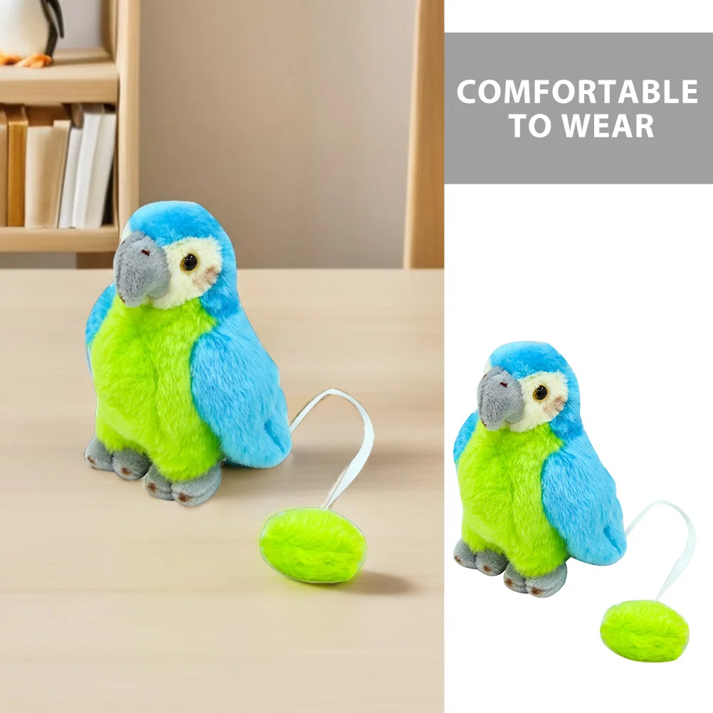 ตุ๊กตานกแก้วสีน้ำเงินแบบสวมไหล่  นกมาคอว์เหมือนจริง  อุปกรณ์ประกอบชุดโจรสลัด  ของชำร่วยงานปาร์ตี้ฮาโลวีน  ของตกแต่งคอสเพลย์