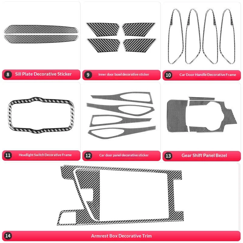 

For Alfa Romeo Giulia Stelvio Carbon Fiber Interior Accessories Vent Panel Upgrade