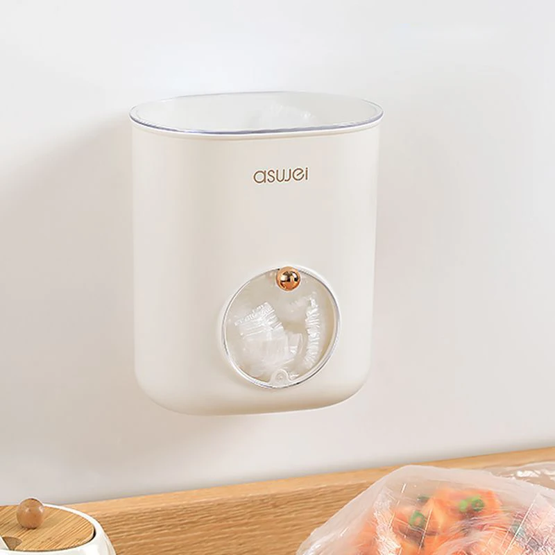 

1Pcs Disposable Dustproof Food Cover Storage Box Free of Punching Wall-mounted Plastic Wrap Bag Shoe Cover Kitchen Storage Box
