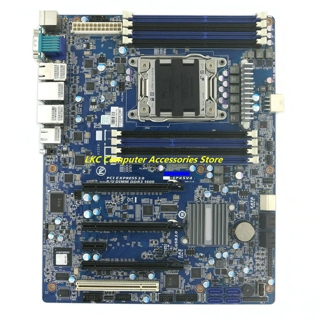 For Gigabyte Virtual Machine NAS Soft Routing Motherboard LGA 2011 Mainboard C604 Support E5-2650 E5-2680 V2 GA-6PXSV4 6PXSV4