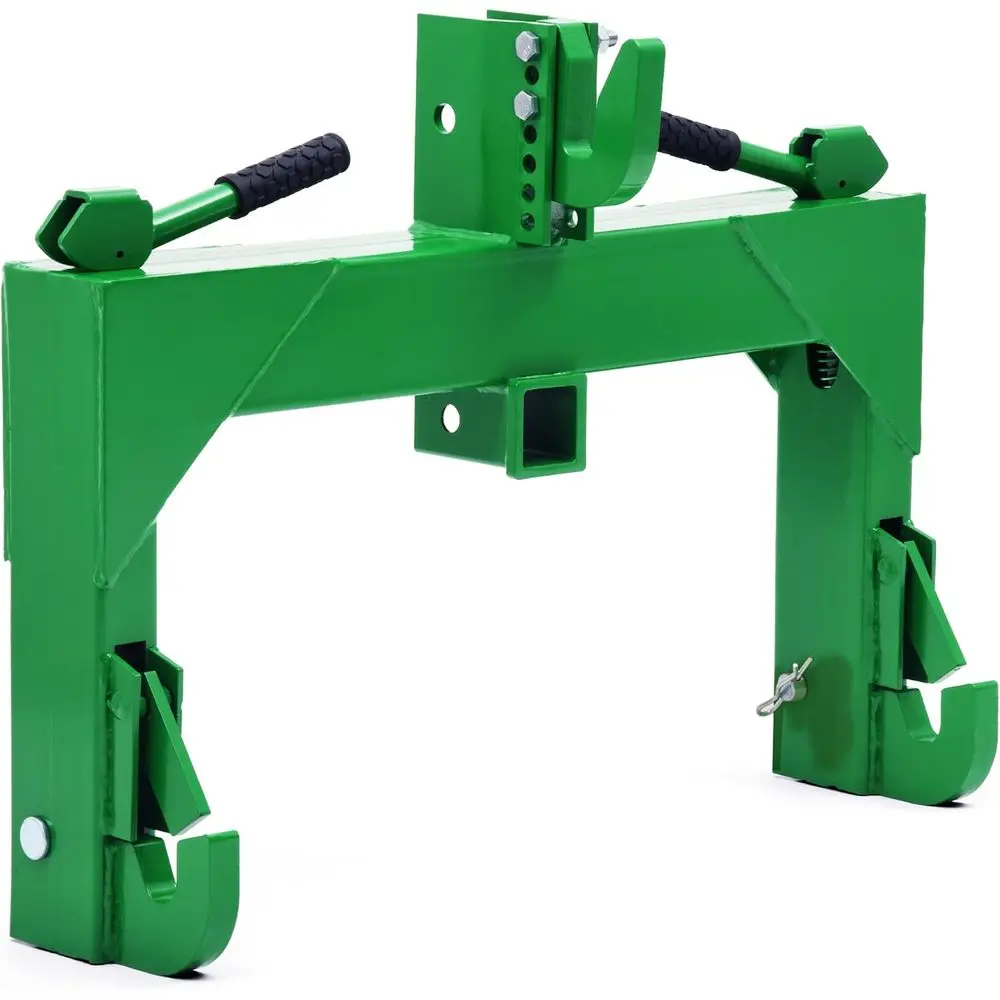 

Быстросъемное устройство для тракторов категории 1, 3000 фунтов, 3-точечное крепление с адаптером для прицепа на 2 приемника, 5-уровневая регулировка