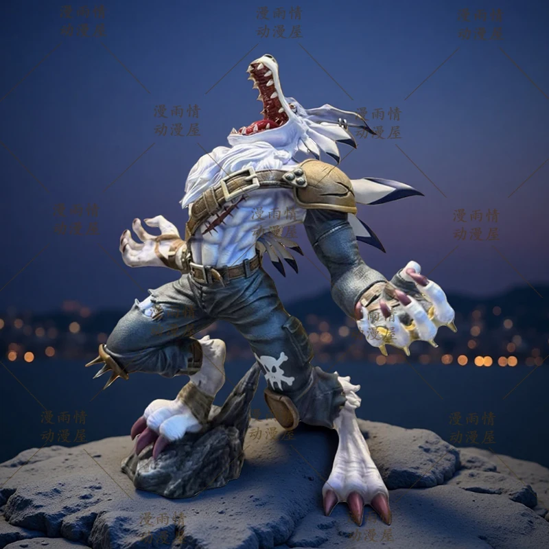 

20cm Digimon Adventure Were Garurumon Anime Figures Pvc Statue Figurine Desk Ornament Collection Model Toys Christmas Gift