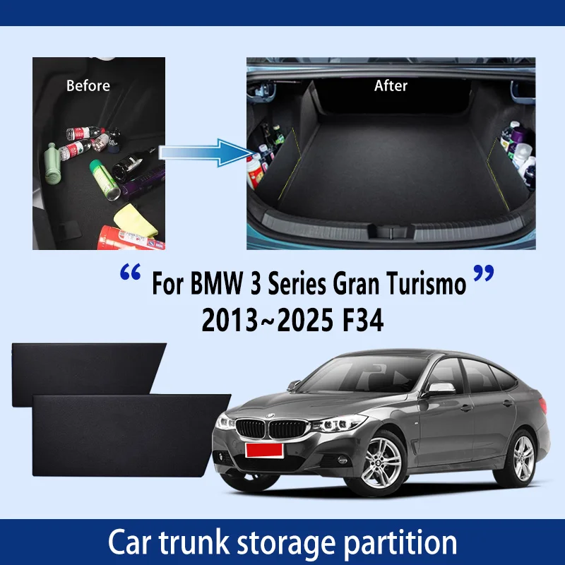 Car Accessories For GT BMW 3 Series Gran Turismo F34 2013~2025 Trunk Storage Partition Multifunction Storage Auto Interior Parts